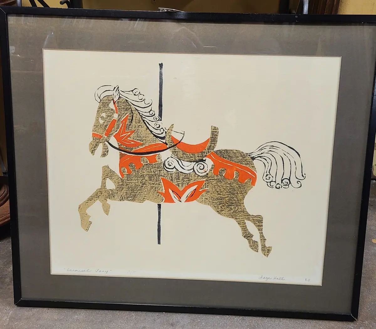 1965 Carousel Horse Painting By Faye Hall 1