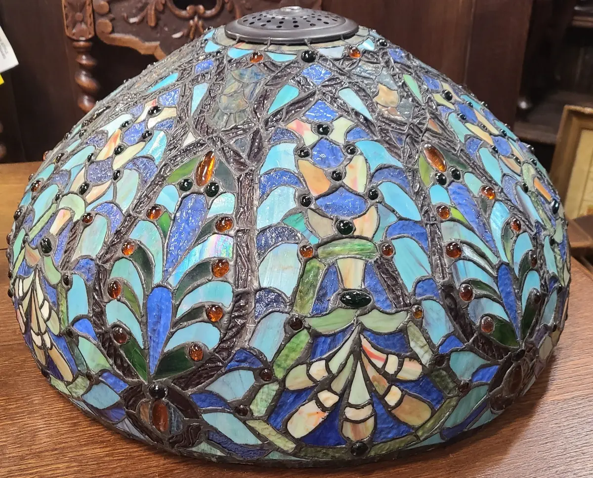 Large Stained Glass Tiffany Style Shade 1