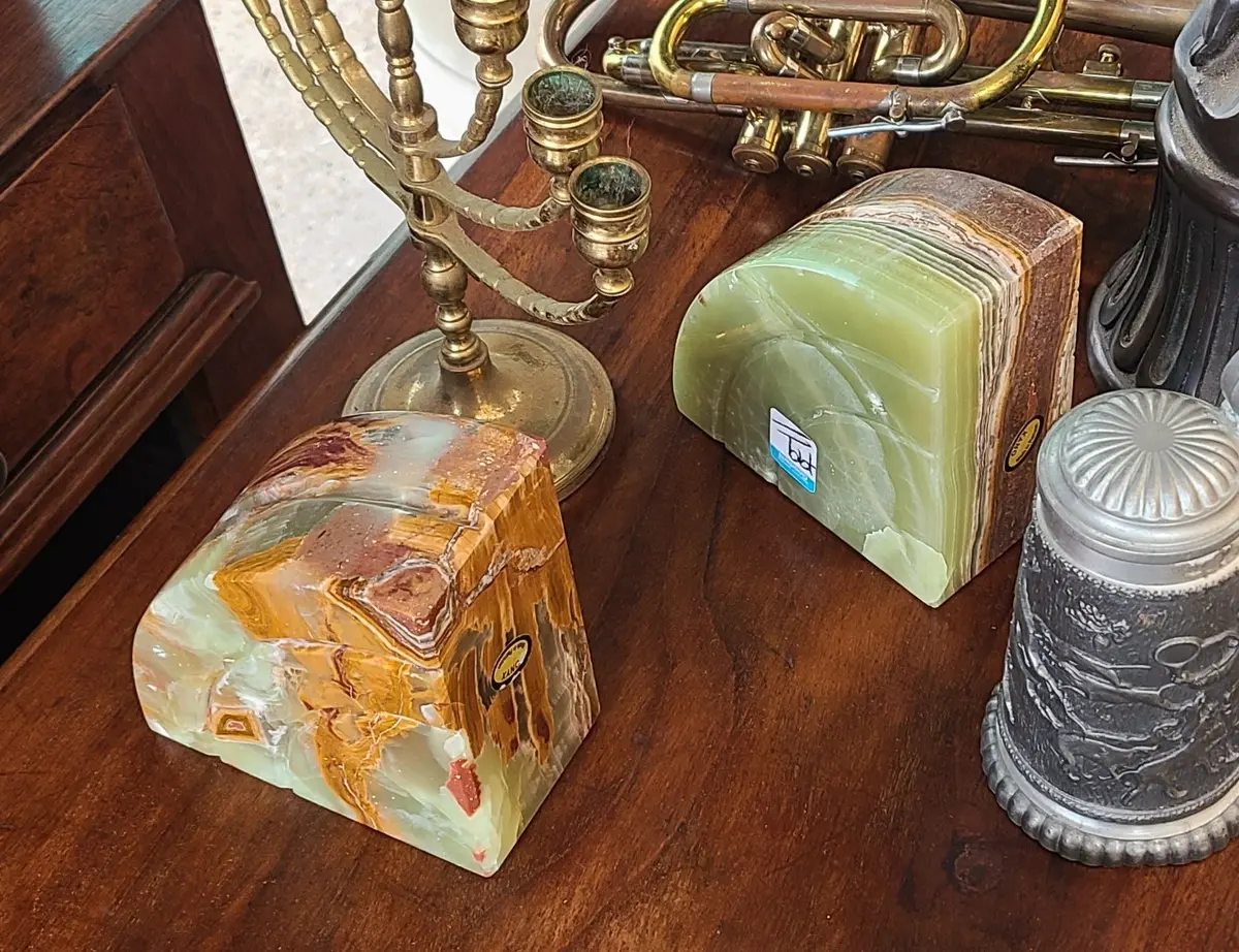 Pair Of Deco Oynx Bookends 1