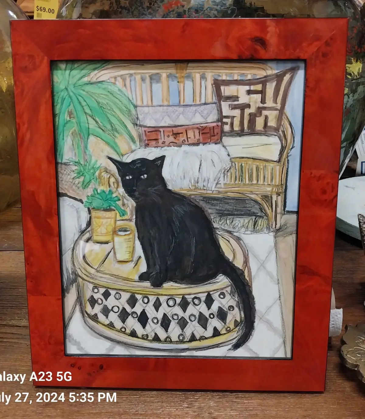 Framed Cat Print 1
