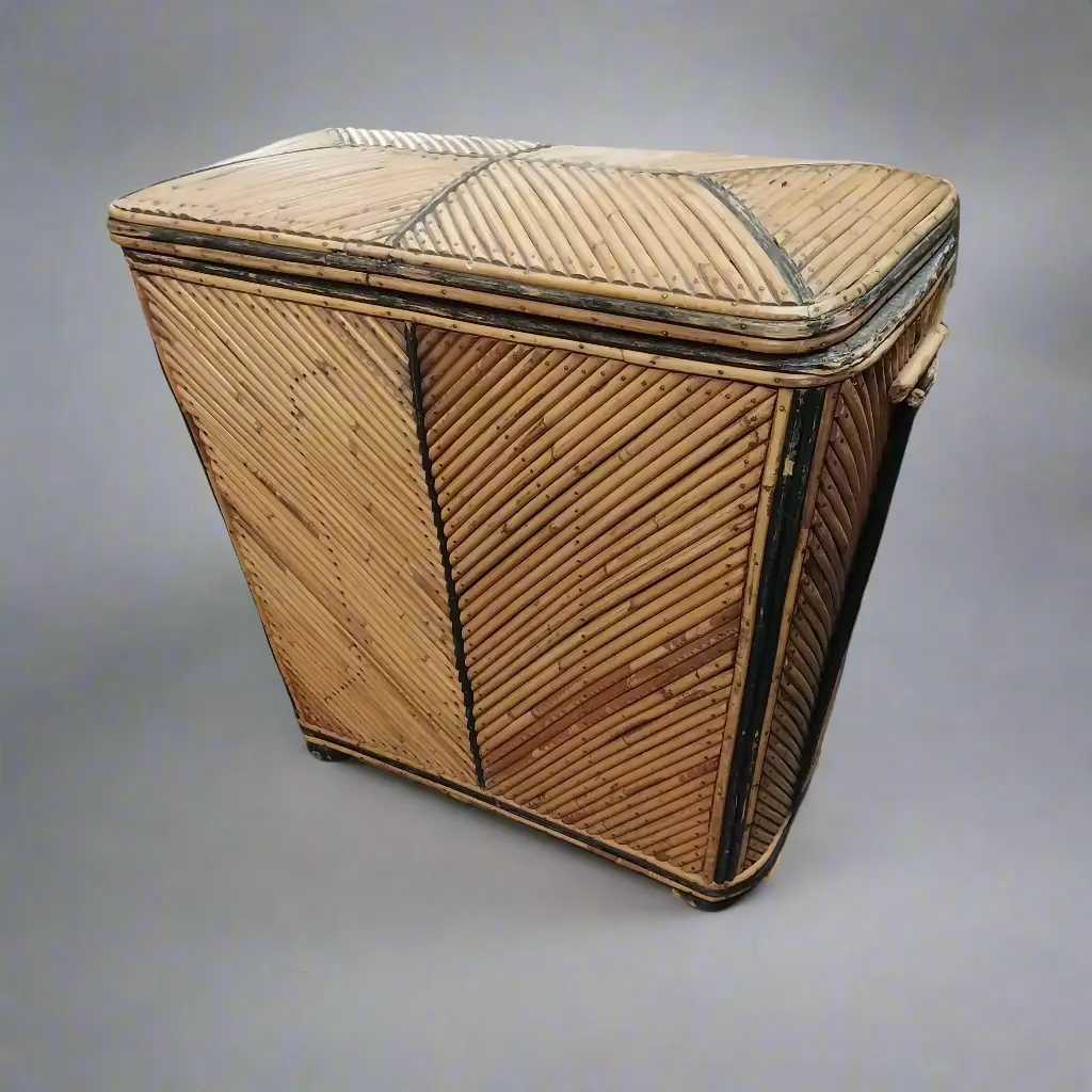 1920'S Rattan Hamper 1
