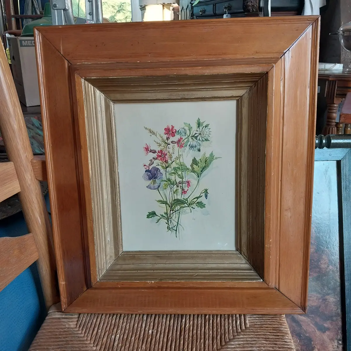 Wide Framed Floral Print 1