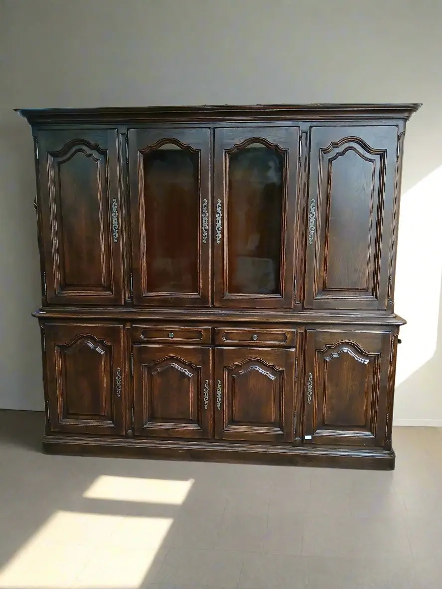 Large Dark Oak 8 Door Bookcase 1