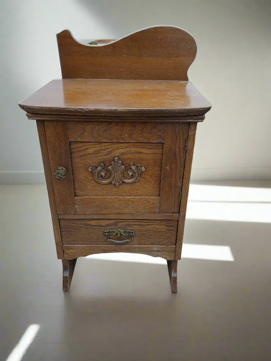 Oak Hat Box Cabinet 1