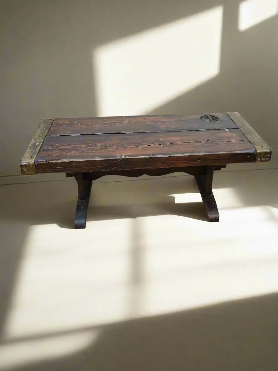 Heavy Pine With Brass Bench 1
