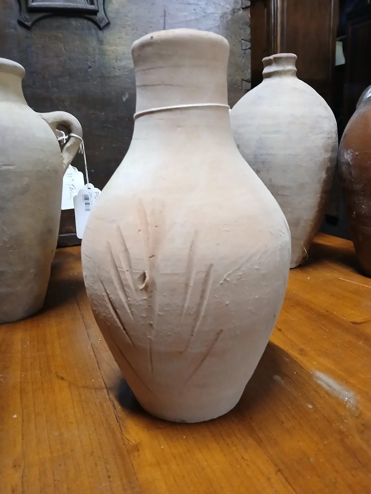 Terra Cotta Vase With Olive Branch Design 1