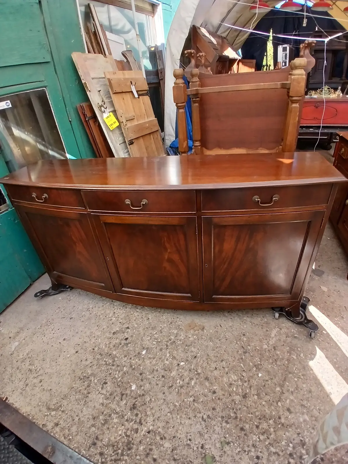 Mahogany Bowfront Sideboard 1