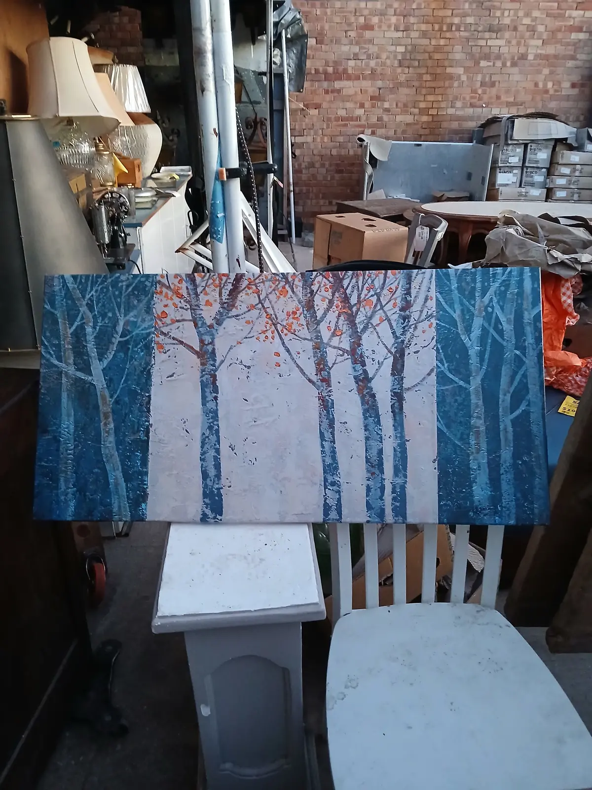 Horizontal Unframed Blue Tree Giclee 1