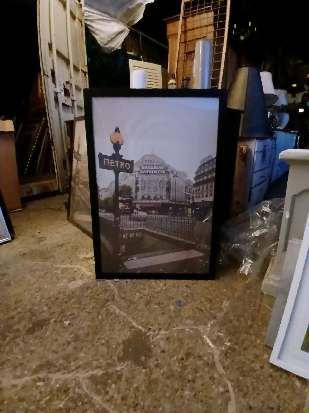 Framed Poster Of Galleries Lafayette 1