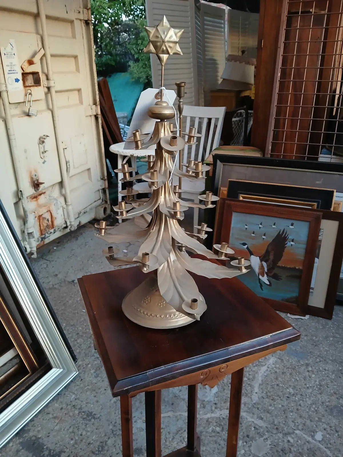 Brass Christmas Tree Candle Holder 1