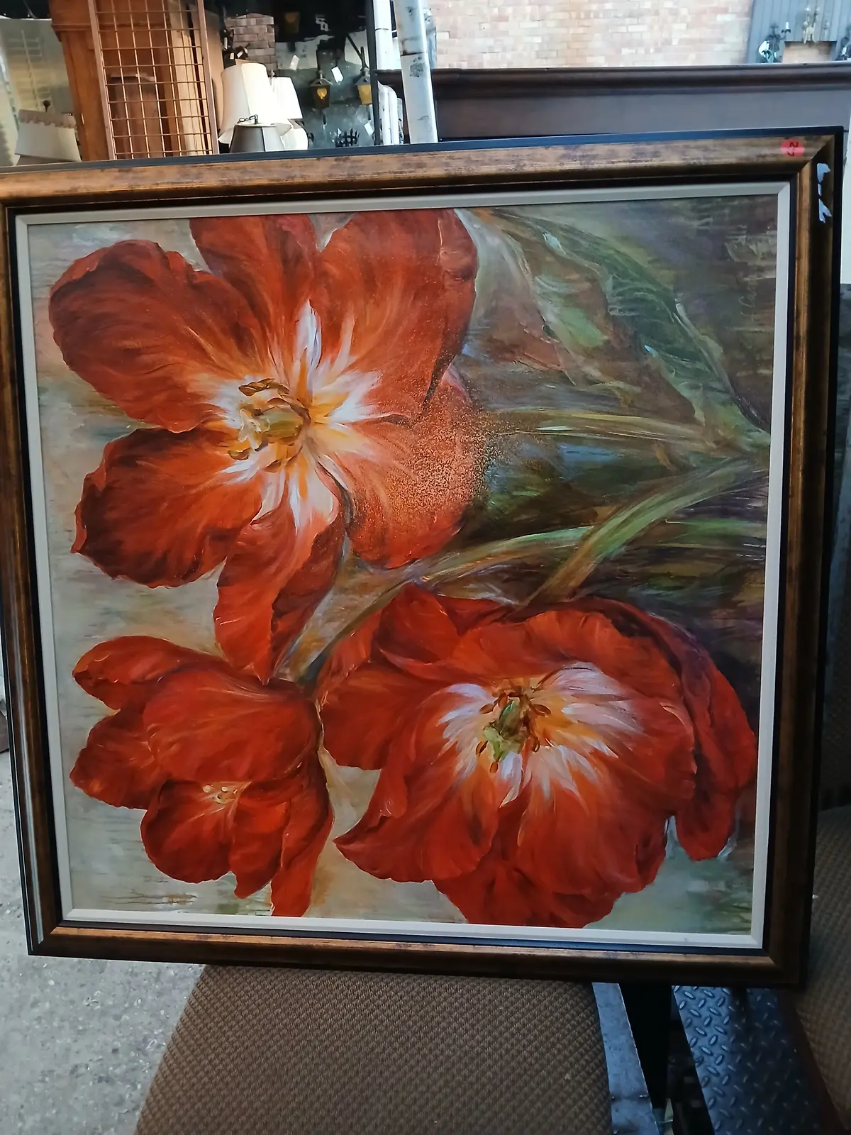 Large Pansies Painting 1