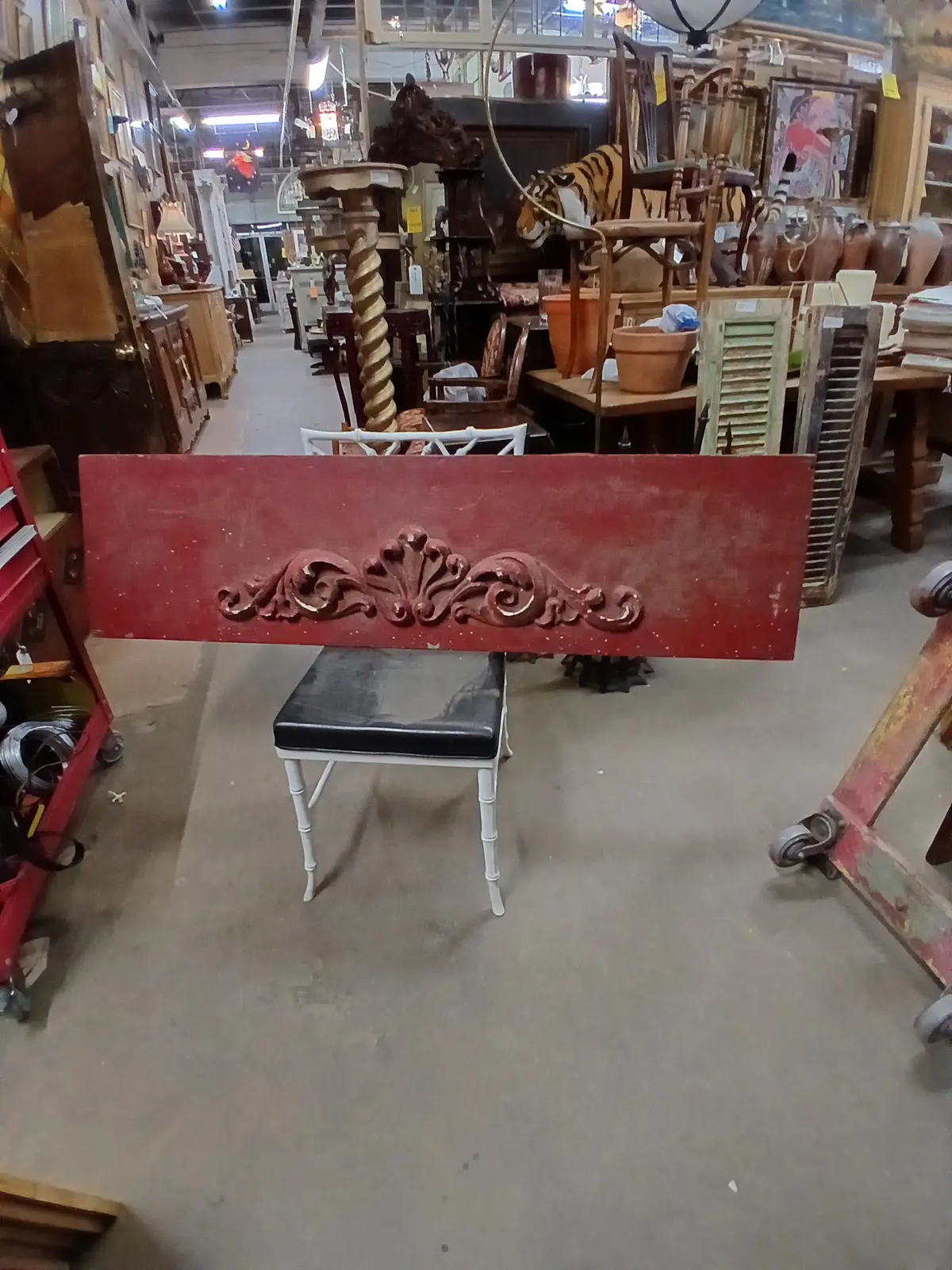 Carved Red Valance 1