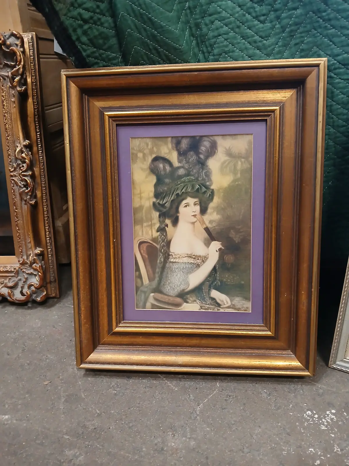 Gilt Framed Victorian Lady Print 1