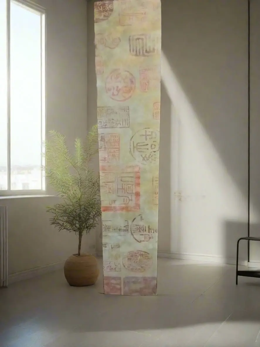 Long Painted Panel Of Chineses Characters And Figures 1