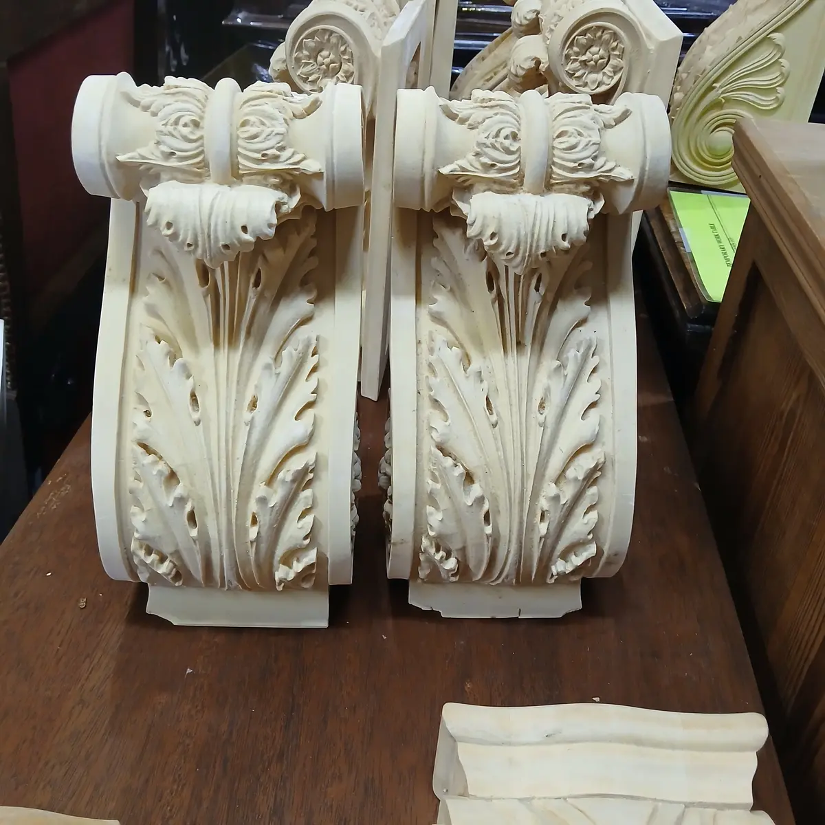 Pair Of Acanthus  Leaf Composition Corbels 1