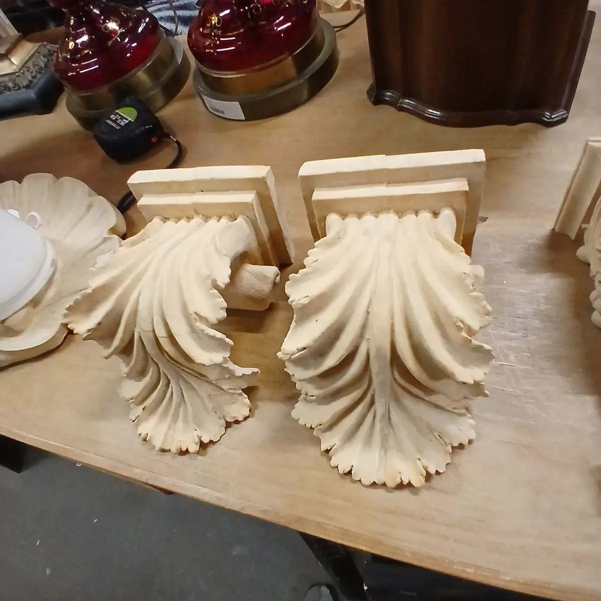 Pair Of Open Leaf Corbels 1