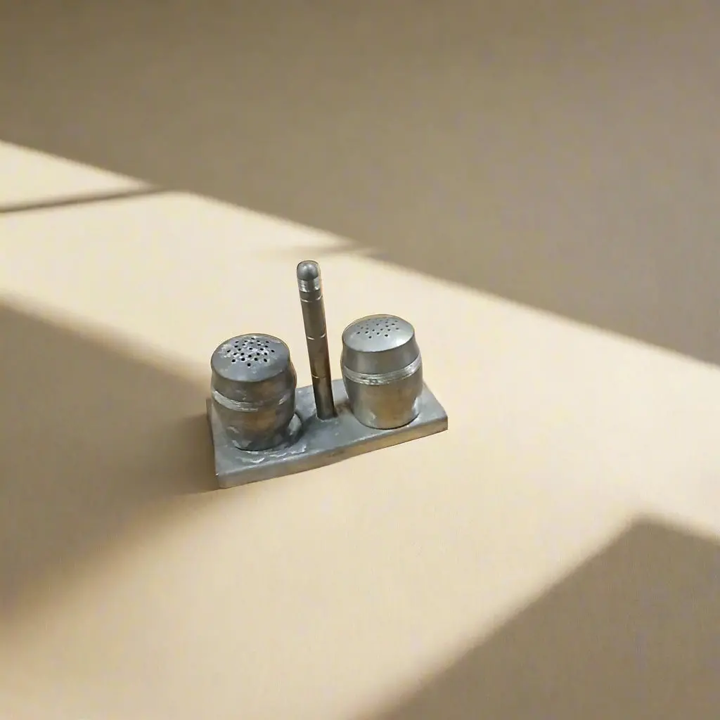 Silver Plate Salt And Pepper Shaker Set With Caddy 1