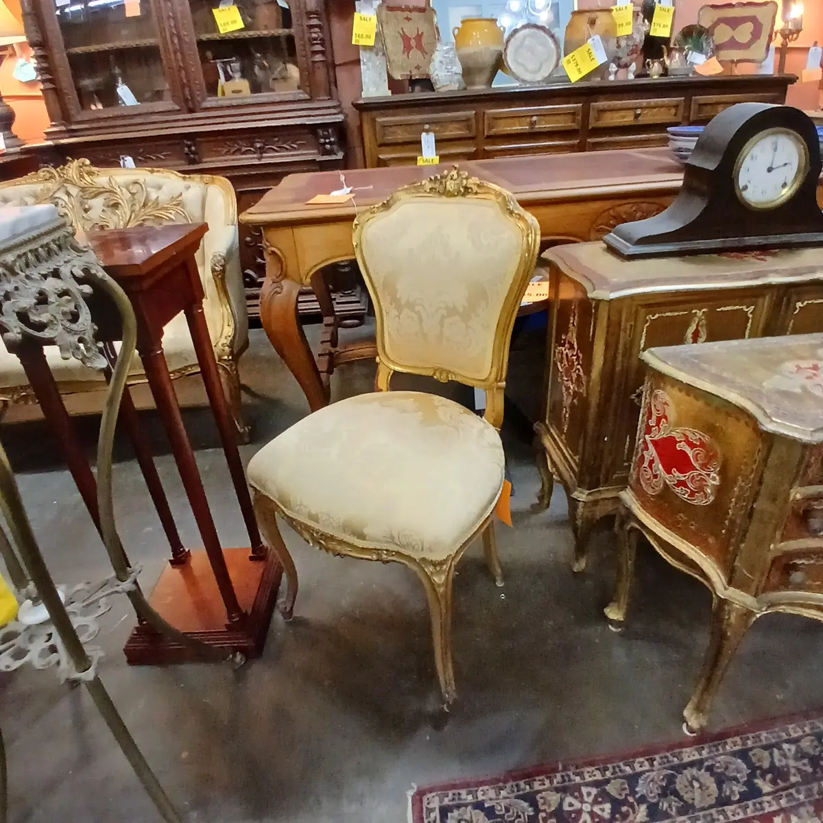 Louis Xv Gilt Side Chair 1