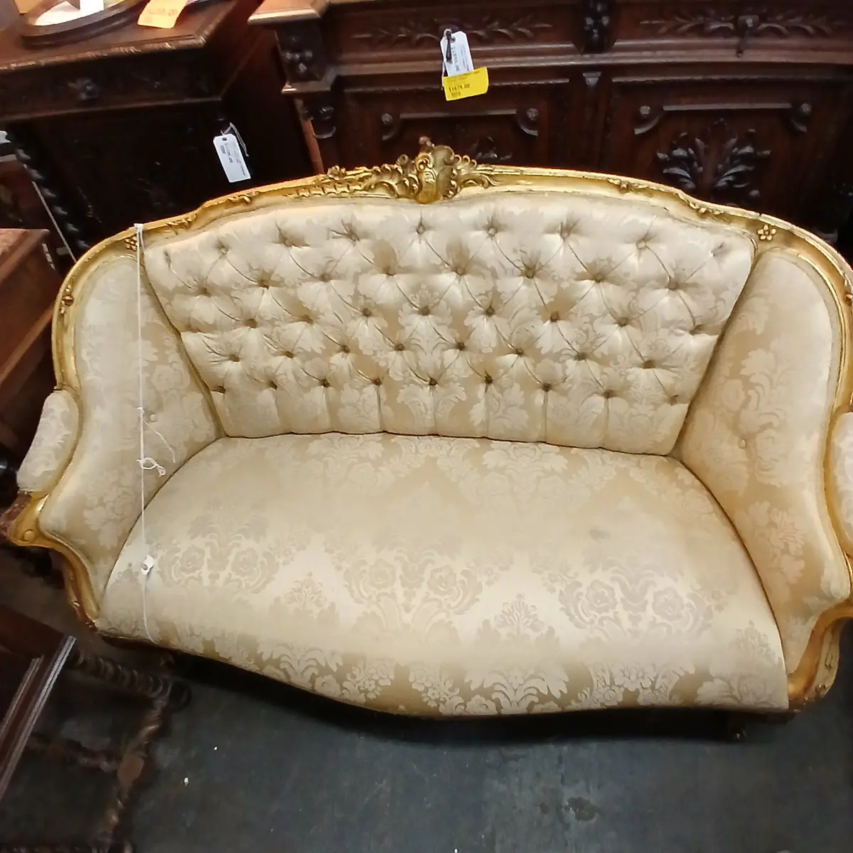 Louis Xv Gilt Settee 1