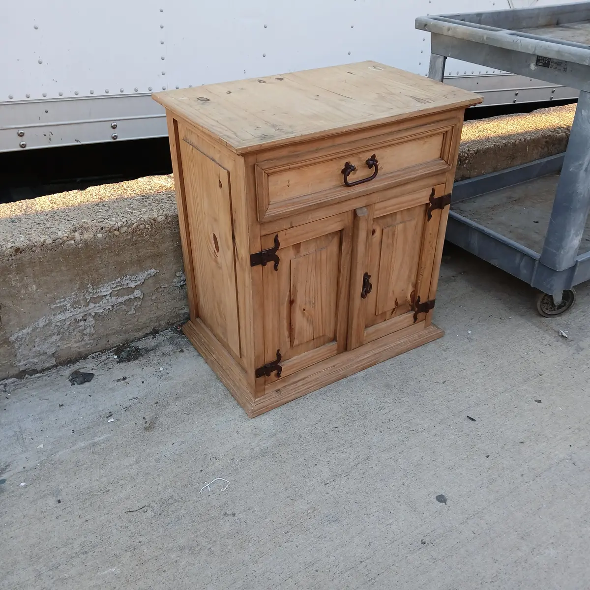 Rustic Pine Side Cabinet 1