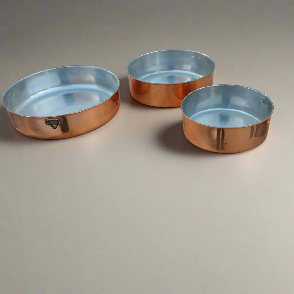 Set Of 3 Copper Clad Pans 1