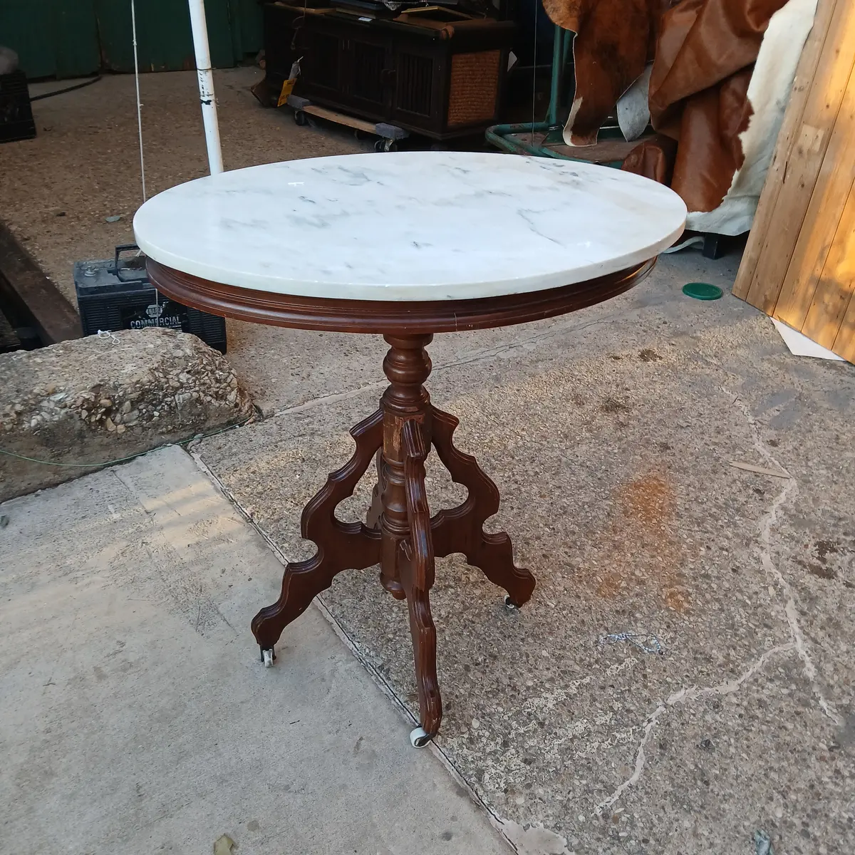 American Marble Top Parlor Table 1