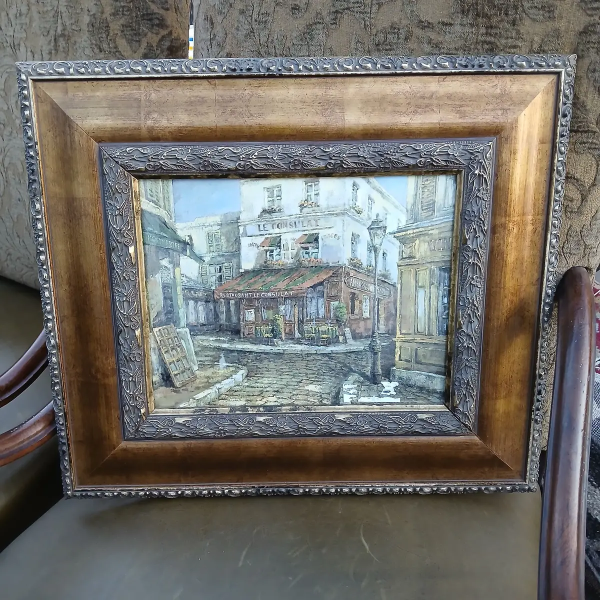 Le Consulat Coffee House Paris Gilt Framed Print 1