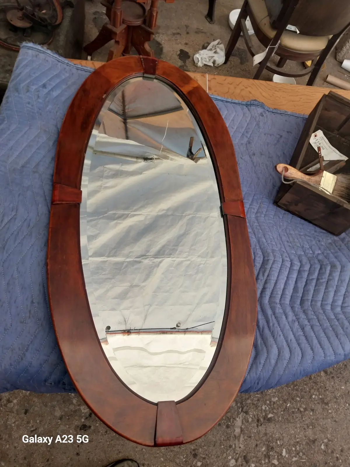 Oval Walnut Mirror 1