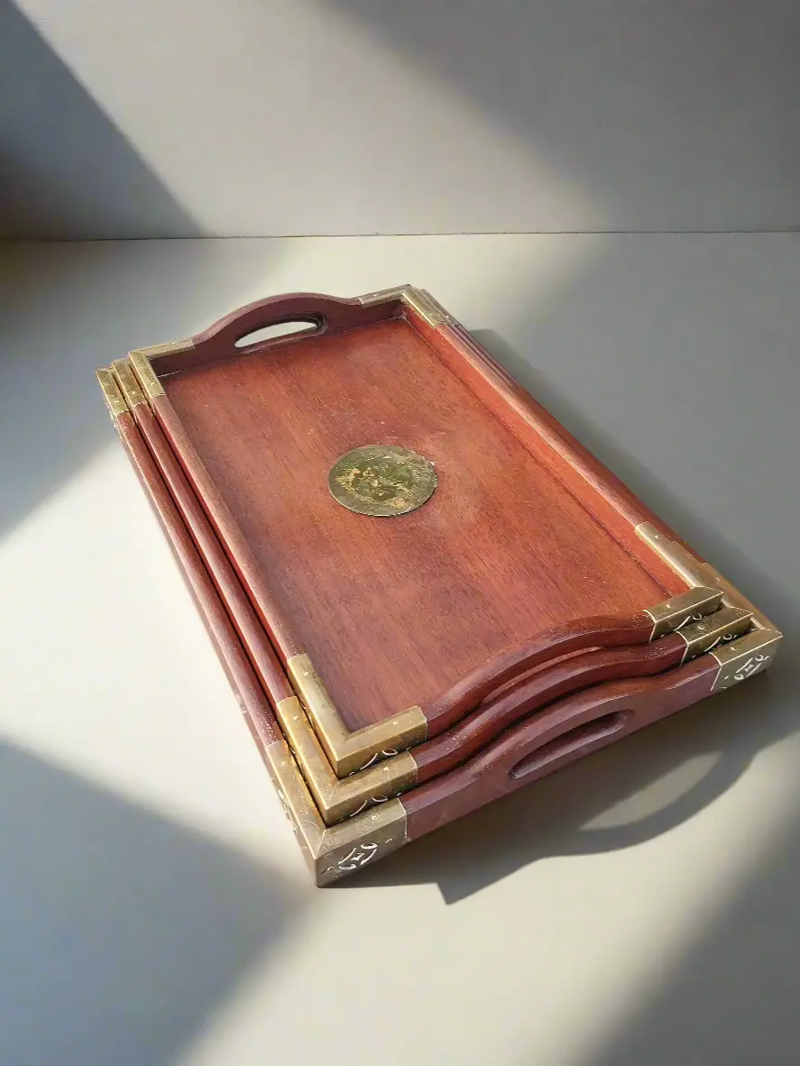 Set Of 3 Inlaid Stacking Trays 1