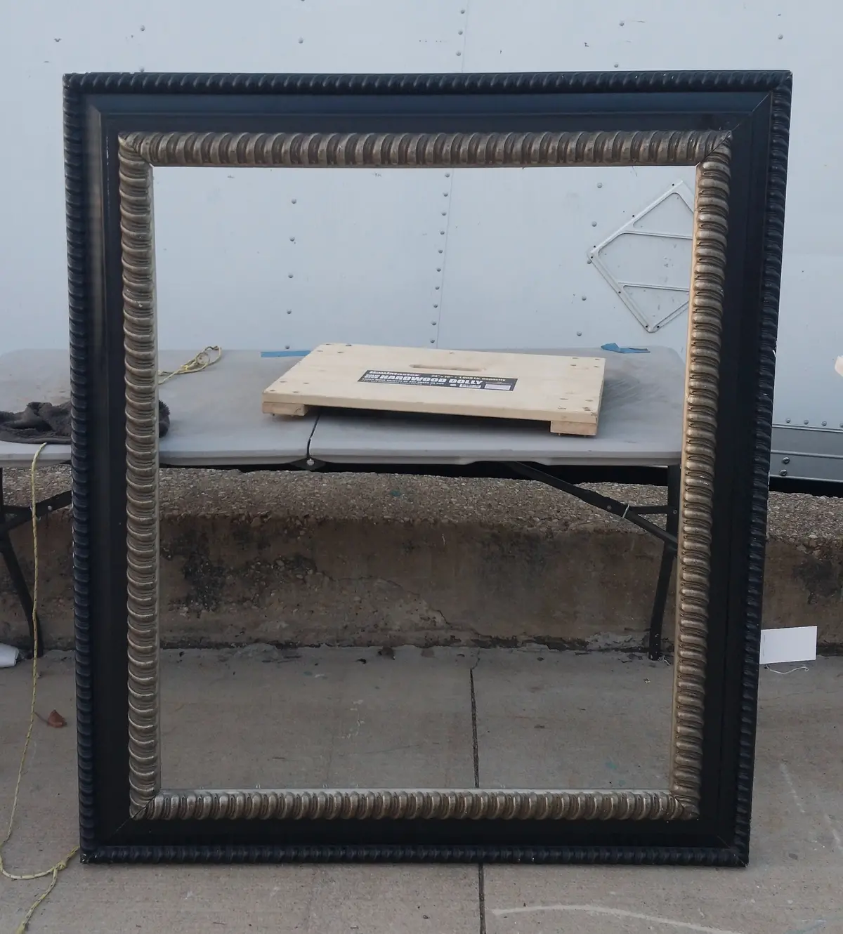 Large Black And Silver Rope Twist Frame 1