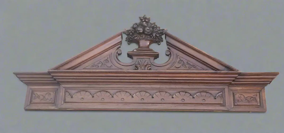 Huge Oak Pediment 1