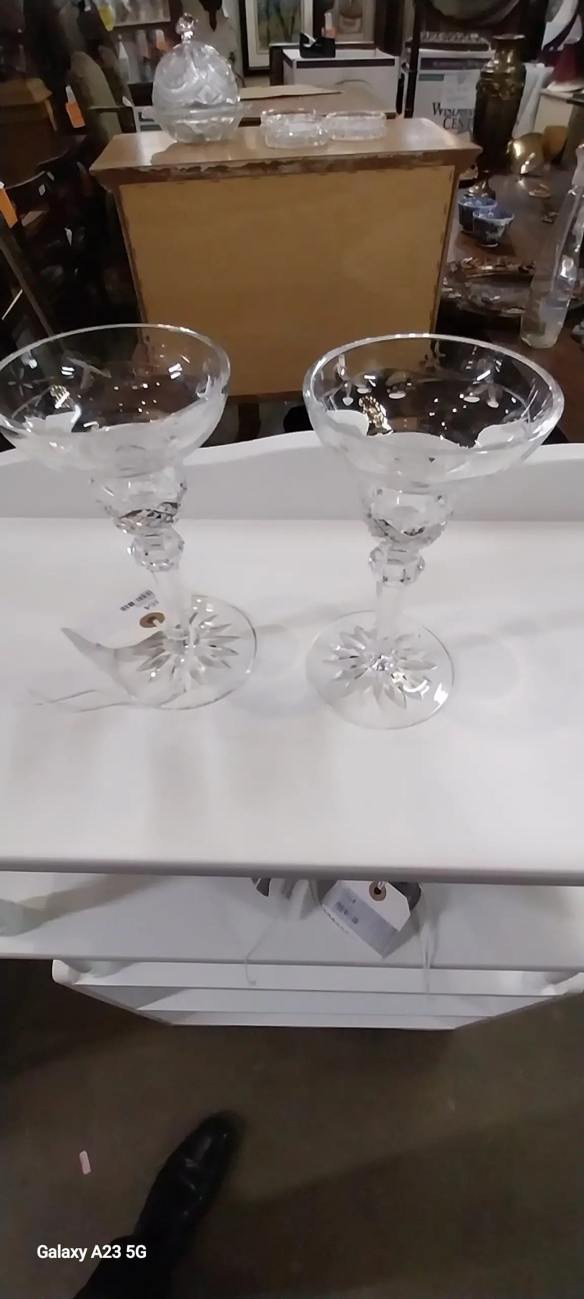 Pair Of Waterford Crystal Candle Stands 1