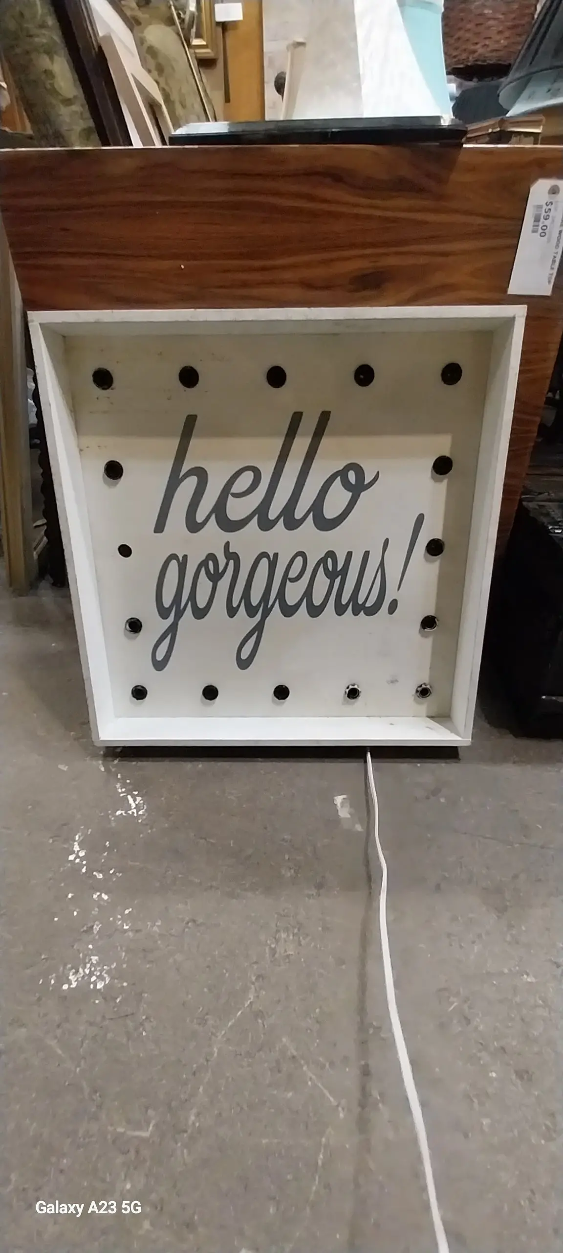 Hello Gorgeous Sign 1