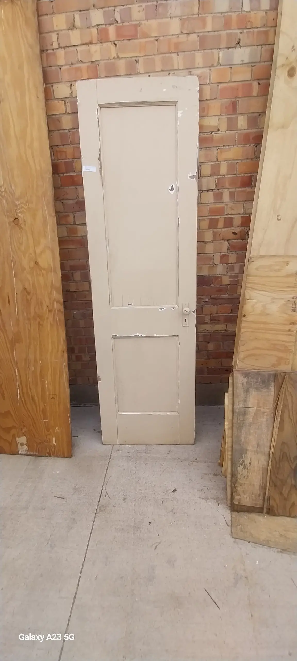 Small Primitive Painted Farmhouse Door 1