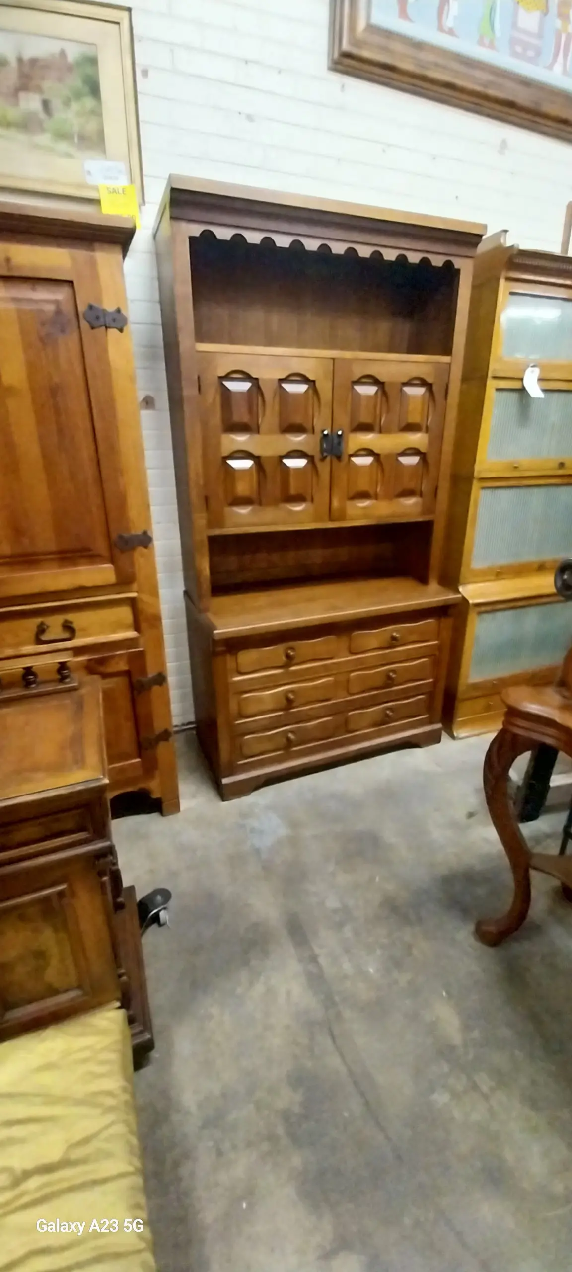 Rustic Oak Multi Panelstorage Cabinet On Chest 1