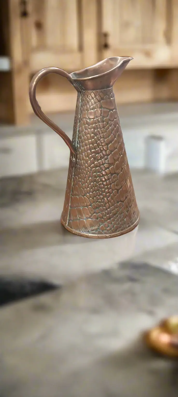 Alligator Texture Copper Pitcher 1