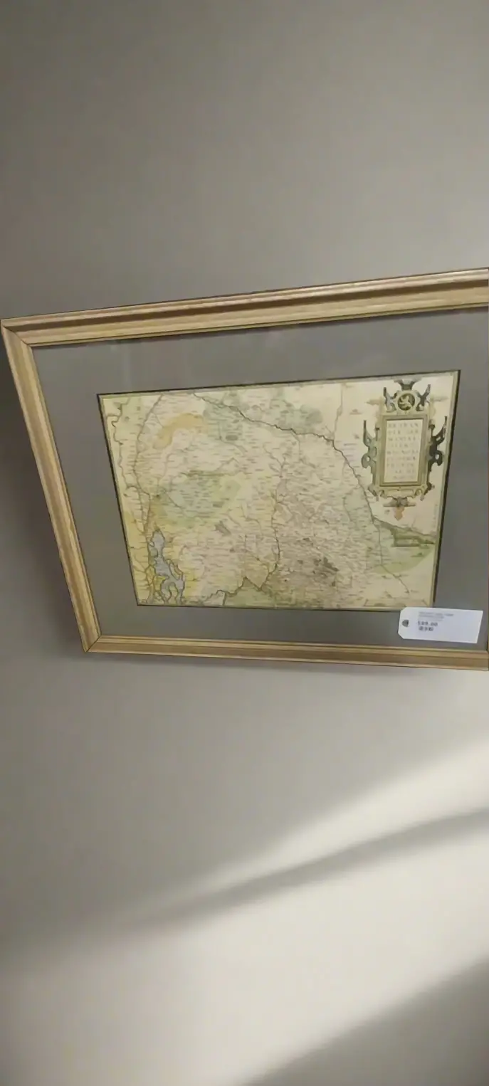 Vintage  Early Map Reproduction 1