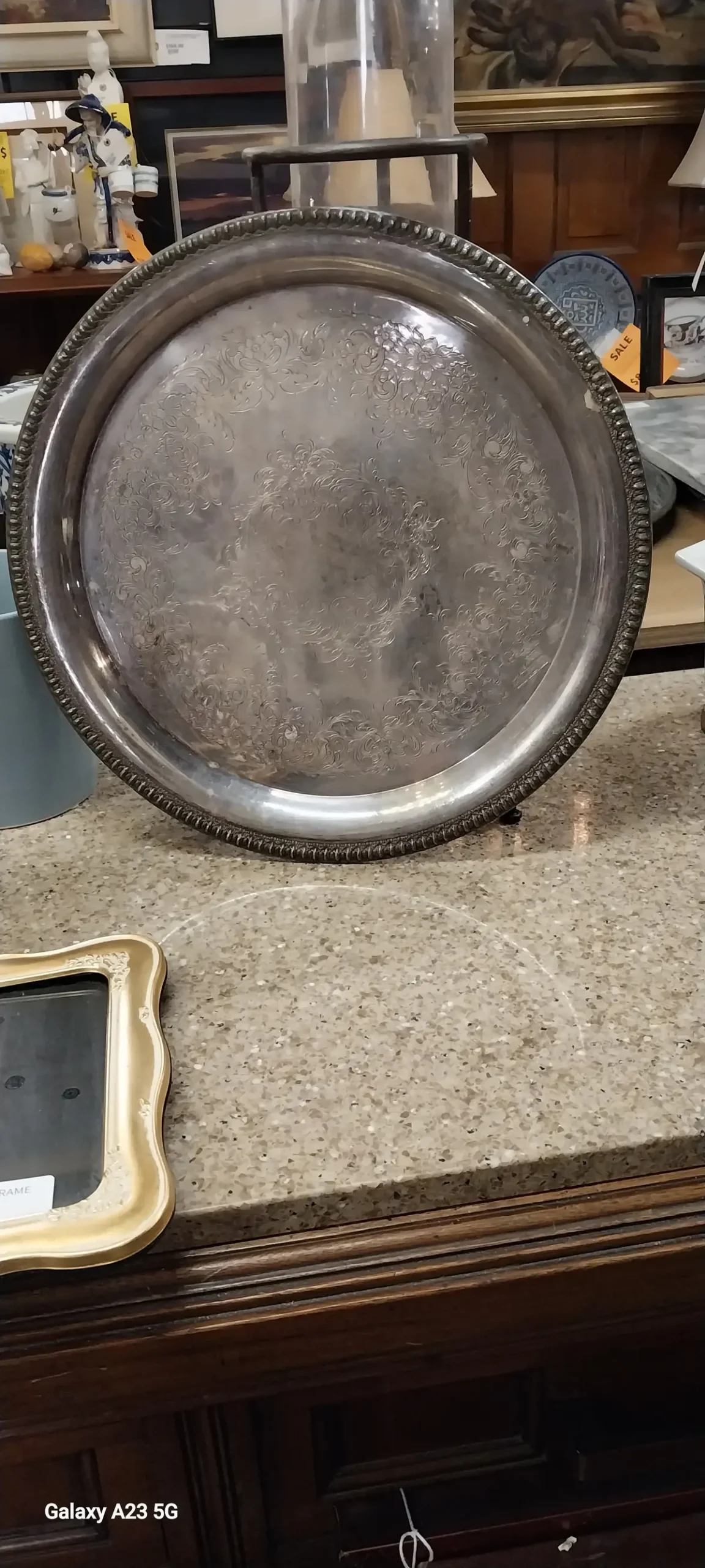 Silverplate Round Tray 1