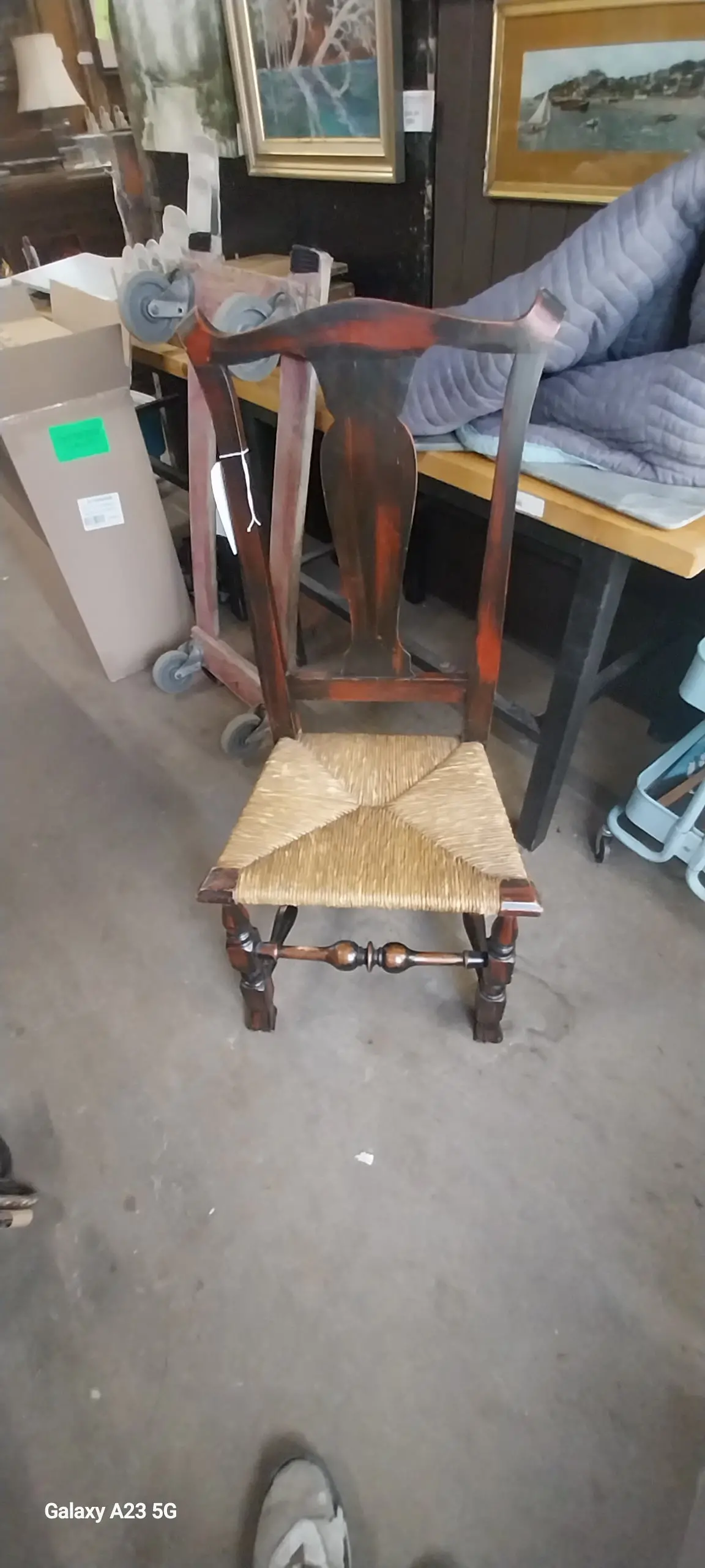 Faux Grain Rush Seat Side Chair 1