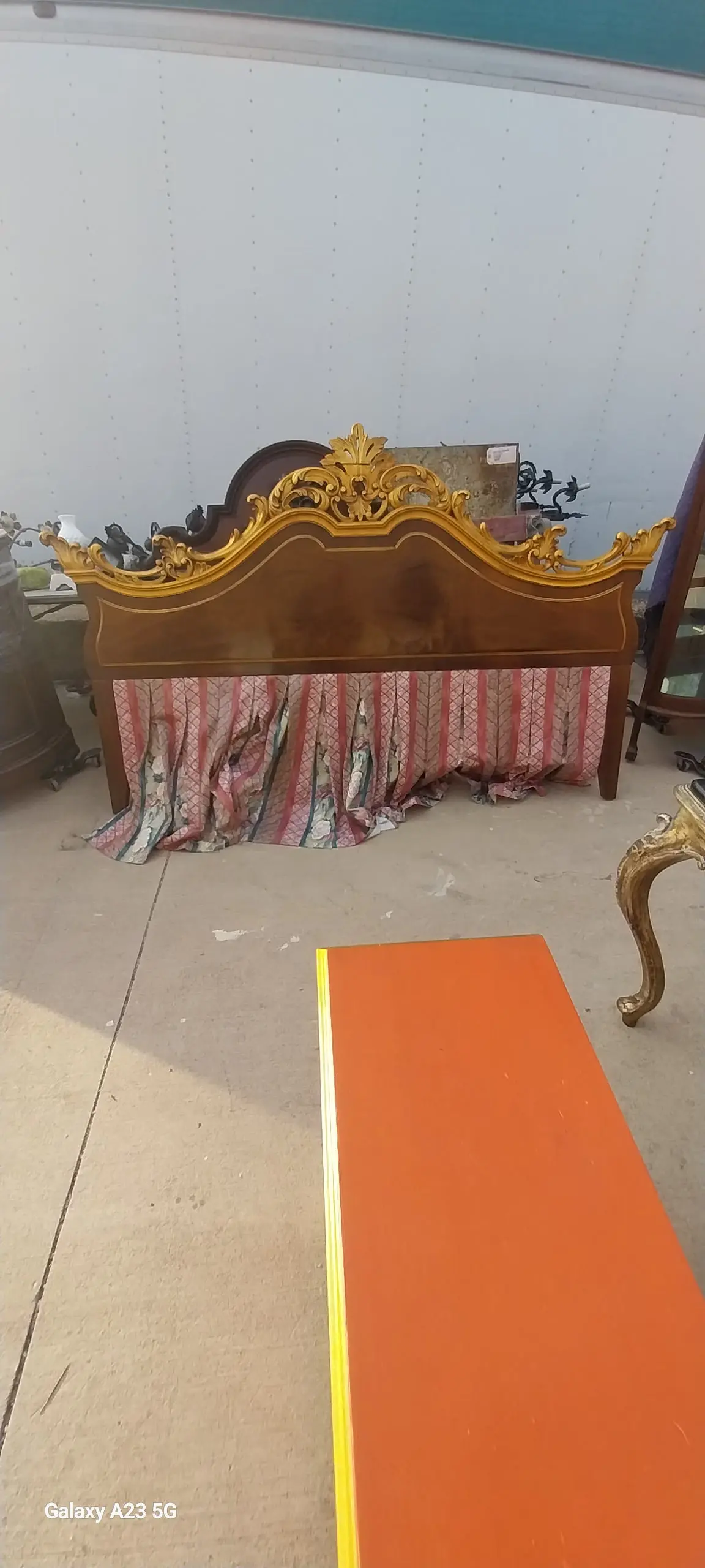 Gilt And Carved Supper King Size Headboard 1