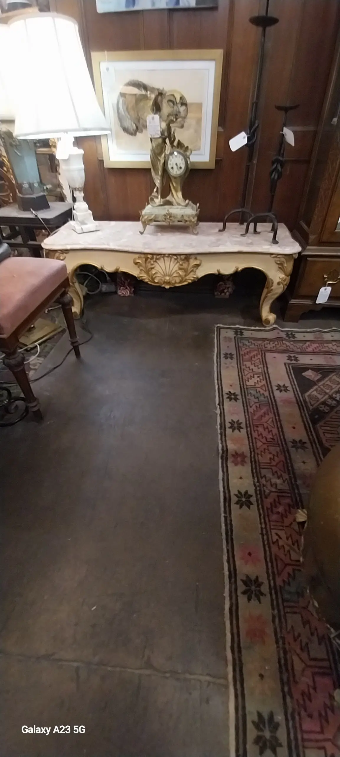 Low Marble Top Console 1