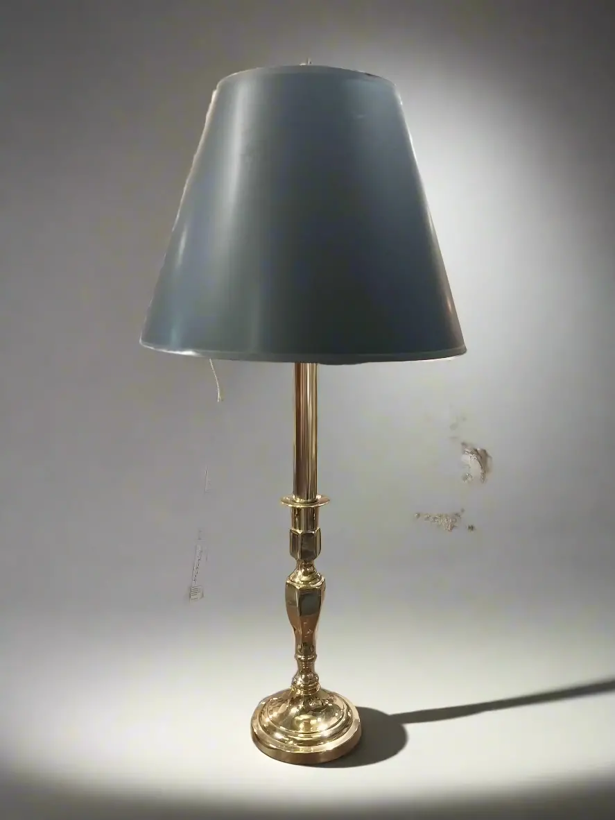 Brass Lamp With Black Shade 1