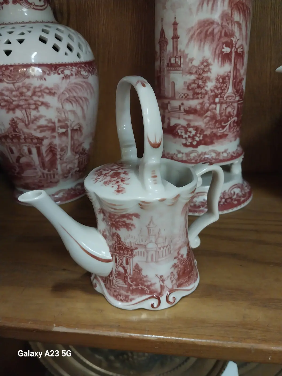 Red And White Small Vase 1