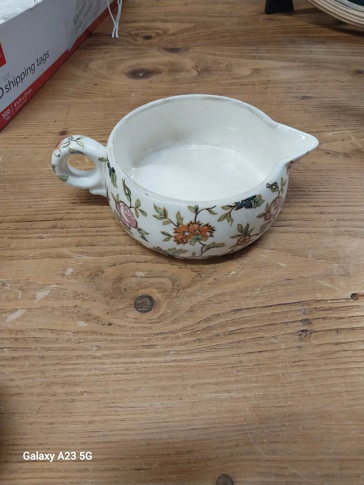 Low Japanese Floral Pitcher 1