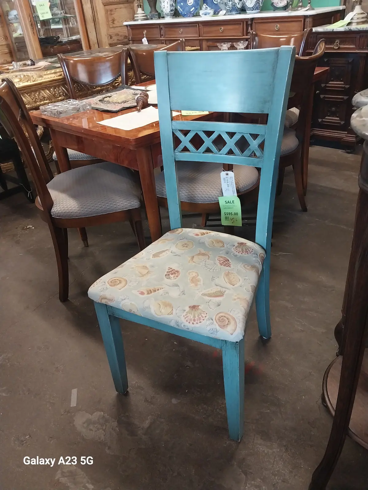 Blue High Back Chair 1
