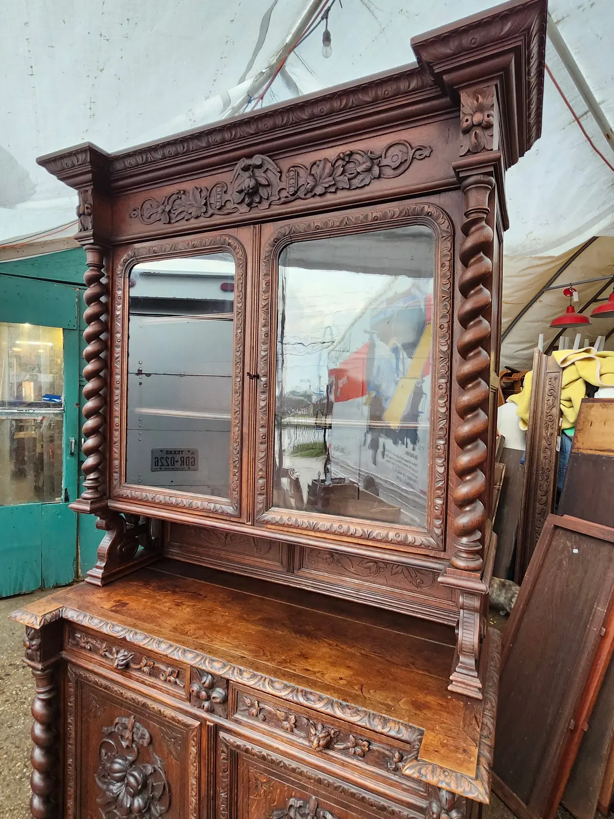 Louis Xiii Barley Twist Oak  Buffet 1