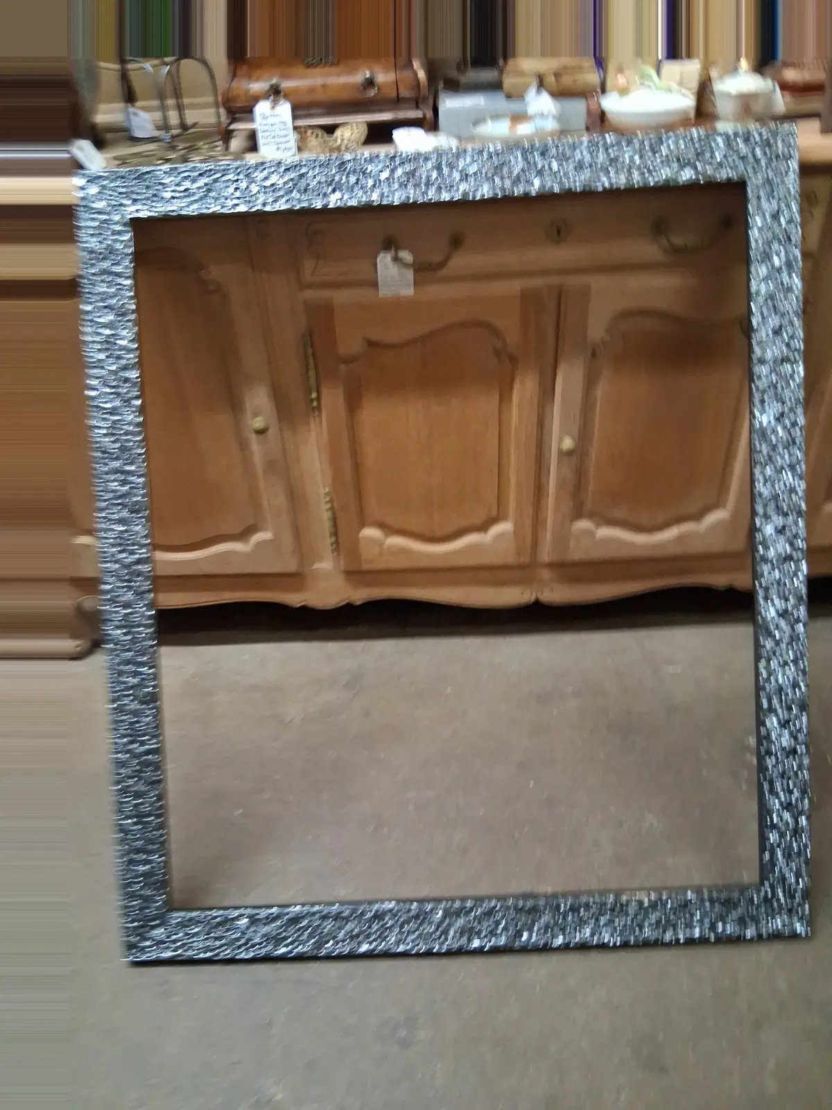 Italian Silver Textured Frame 1