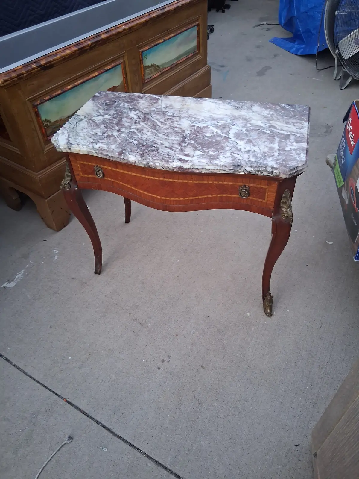 Small Louis Xvi Marble Top Console 1
