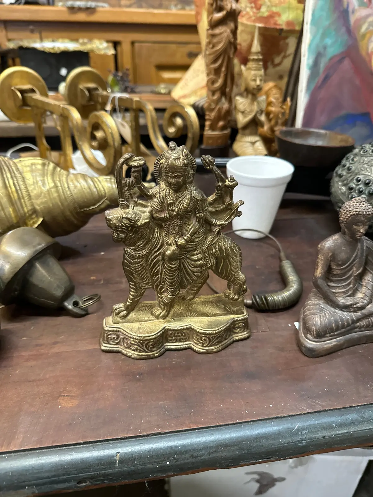 Lion Riding Indian Bookend 1