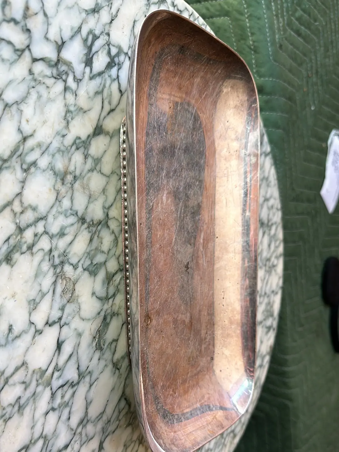 Silver Plate Footed Oblong Dish 1